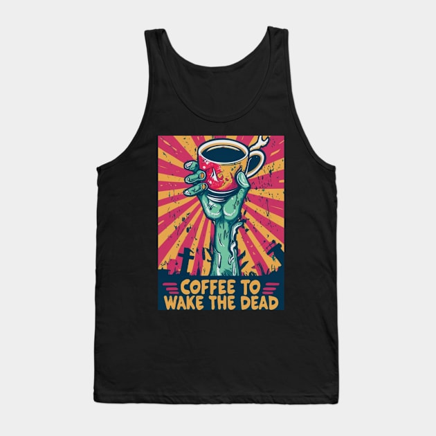 Funny coffee saying, funny coffee Halloween Tank Top by Nasromaystro